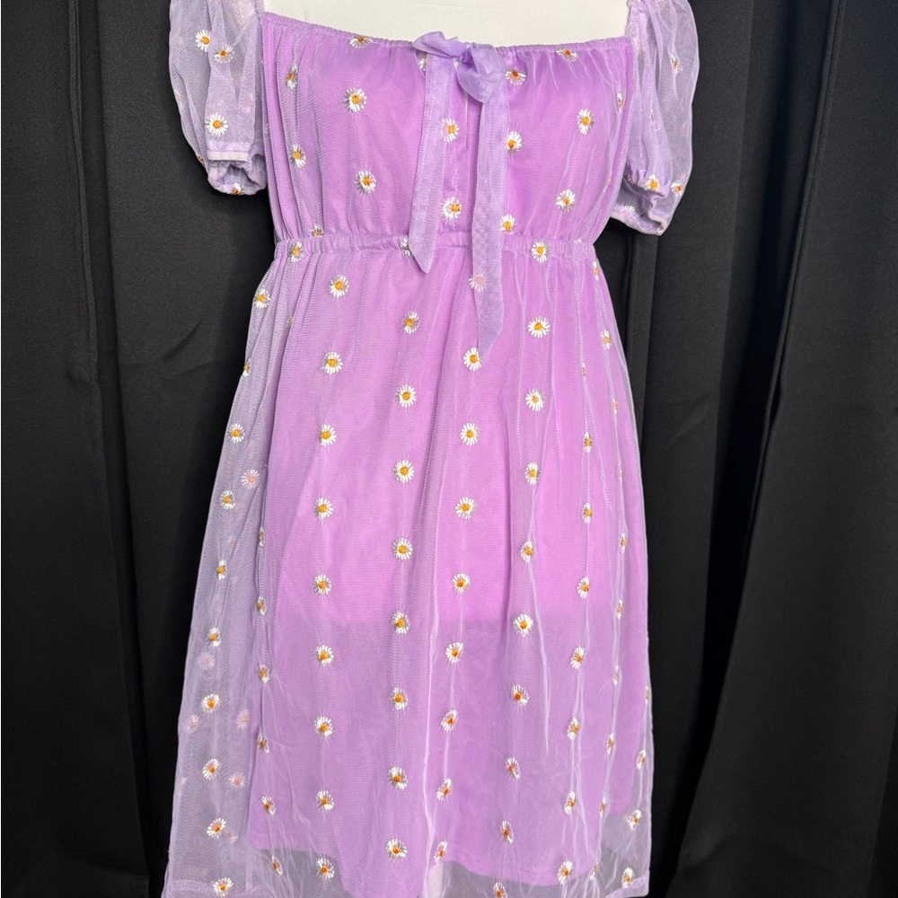 SHEIN Lavender Floral Kids Dress